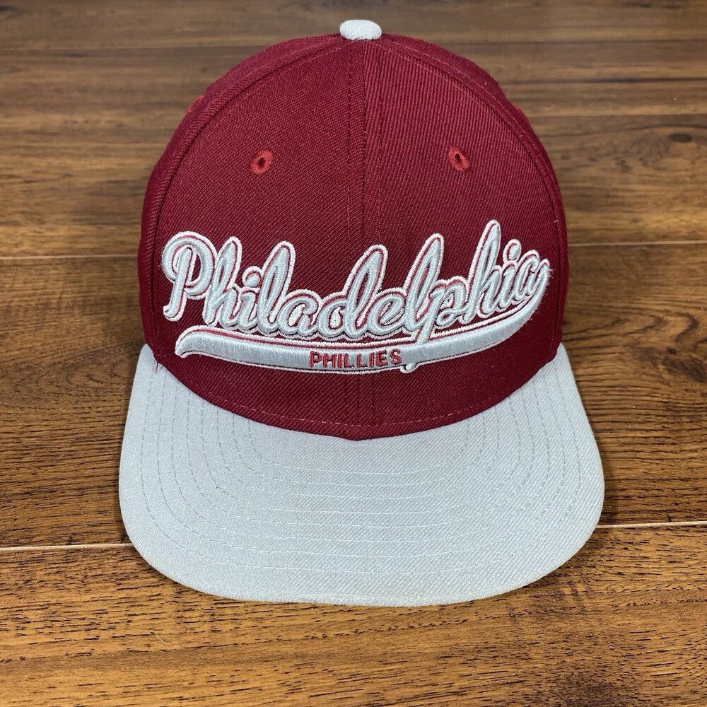 New Era‎ 59Fifty Philadelphia Phillies Scripter Hat Size 7 Cooperstown Wool Cap